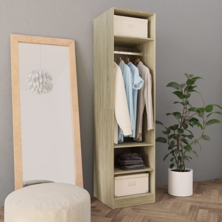 vidaXL Armario de madera contrachapada color roble 50x50x200 cm