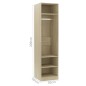 vidaXL Armario de madera contrachapada color roble 50x50x200 cm vidaXL Armario de madera contrachapada color roble 50x50x200 cm
