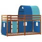 vidaXL Litera con cortinas madera maciza de pino azul 75x190 cm vidaXL Litera con cortinas madera maciza de pino azul 75x190 cm