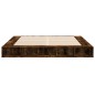 vidaXL Estructura de cama madera de ingeniería roble ahumado 180x200cm vidaXL Estructura de cama madera de ingeniería roble ahumado 180x200cm