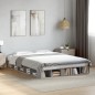 vidaXL Estructura de cama madera de ingeniería gris hormigón 160x200cm vidaXL Estructura de cama madera de ingeniería gris hormigón 160x200cm
