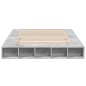vidaXL Estructura de cama madera de ingeniería gris hormigón 160x200cm vidaXL Estructura de cama madera de ingeniería gris hormigón 160x200cm