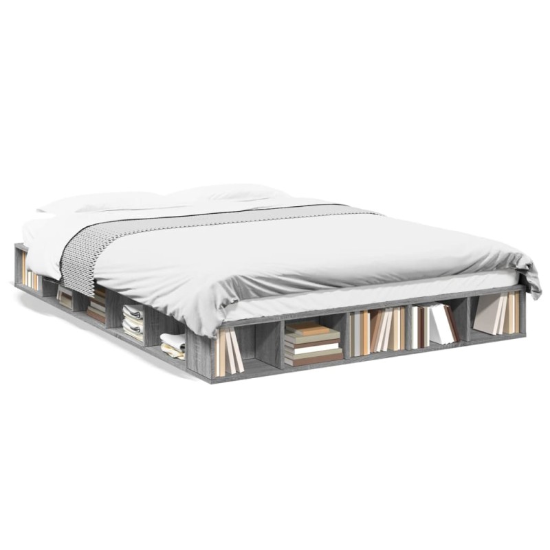 vidaXL Estructura de cama madera de ingeniería gris Sonoma 160x200 cm vidaXL Estructura de cama madera de ingeniería gris Sonoma 160x200 cm
