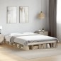 vidaXL Estructura de cama madera de ingeniería roble Sonoma 150x200 cm vidaXL Estructura de cama madera de ingeniería roble Sonoma 150x200 cm