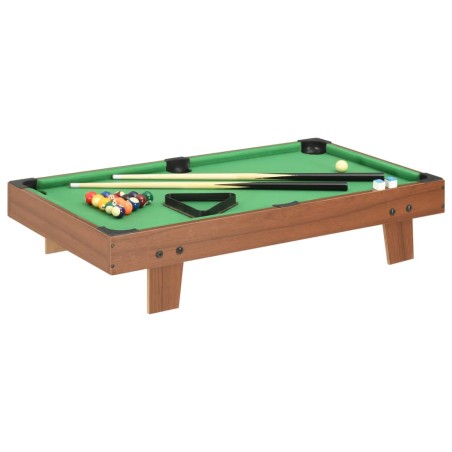 vidaXL Mini mesa de billar marrón y verde 92x52x19 cm
