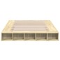 vidaXL Estructura de cama madera de ingeniería roble Sonoma 150x200 cm vidaXL Estructura de cama madera de ingeniería roble Sonoma 150x200 cm