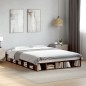 vidaXL Estructura de cama madera de ingeniería roble ahumado 150x200cm vidaXL Estructura de cama madera de ingeniería roble ahumado 150x200cm