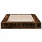 vidaXL Estructura de cama madera de ingeniería roble ahumado 150x200cm vidaXL Estructura de cama madera de ingeniería roble ahumado 150x200cm