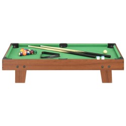 vidaXL Mini mesa de billar marrón y verde 92x52x19 cm