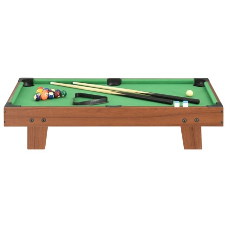 vidaXL Mini mesa de billar marrón y verde 92x52x19 cm