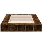 vidaXL Estructura de cama madera de ingeniería roble ahumado 135x190cm