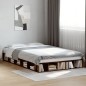vidaXL Estructura de cama madera de ingeniería roble ahumado 140x190cm vidaXL Estructura de cama madera de ingeniería roble ahumado 140x190cm