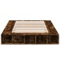 vidaXL Estructura de cama madera de ingeniería roble ahumado 140x190cm vidaXL Estructura de cama madera de ingeniería roble ahumado 140x190cm