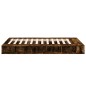 vidaXL Estructura de cama madera de ingeniería roble ahumado 140x190cm vidaXL Estructura de cama madera de ingeniería roble ahumado 140x190cm