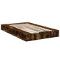 vidaXL Estructura de cama madera de ingeniería roble ahumado 140x190cm vidaXL Estructura de cama madera de ingeniería roble ahumado 140x190cm
