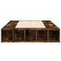 vidaXL Estructura de cama madera de ingeniería roble ahumado 90x200 cm vidaXL Estructura de cama madera de ingeniería roble ahumado 90x200 cm