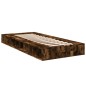 vidaXL Estructura de cama madera de ingeniería roble ahumado 90x200 cm vidaXL Estructura de cama madera de ingeniería roble ahumado 90x200 cm