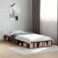 vidaXL Estructura de cama madera de ingeniería roble humo 100x200 cm vidaXL Estructura de cama madera de ingeniería roble humo 100x200 cm