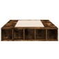 vidaXL Estructura de cama madera de ingeniería roble humo 100x200 cm vidaXL Estructura de cama madera de ingeniería roble humo 100x200 cm