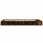 vidaXL Estructura de cama madera de ingeniería roble humo 100x200 cm vidaXL Estructura de cama madera de ingeniería roble humo 100x200 cm