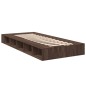 vidaXL Estructura de cama madera de ingeniería marrón roble 100x200 cm vidaXL Estructura de cama madera de ingeniería marrón roble 100x200 cm