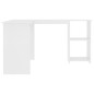 vidaXL Escritorio forma de L madera contrachapada blanco 120x140x75 cm vidaXL Escritorio forma de L madera contrachapada blanco 120x140x75 cm
