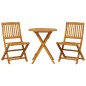 vidaXL Muebles cafetería plegables 3 pzas madera maciza acacia vidaXL Muebles cafetería plegables 3 pzas madera maciza acacia