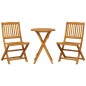 vidaXL Muebles cafetería plegables 3 pzas madera maciza acacia vidaXL Muebles cafetería plegables 3 pzas madera maciza acacia