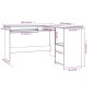 vidaXL Escritorio forma de L madera contrachapada blanco 120x140x75 cm vidaXL Escritorio forma de L madera contrachapada blanco 120x140x75 cm