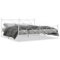 vidaXL Estructura cama metal con cabecero y estribo blanco 200x200 cm vidaXL Estructura cama metal con cabecero y estribo blanco 200x200 cm