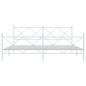 vidaXL Estructura cama metal con cabecero y estribo blanco 200x200 cm vidaXL Estructura cama metal con cabecero y estribo blanco 200x200 cm