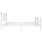 vidaXL Estructura cama metal con cabecero y estribo blanco 200x200 cm vidaXL Estructura cama metal con cabecero y estribo blanco 200x200 cm