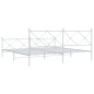 vidaXL Estructura cama metal con cabecero y estribo blanco 200x200 cm vidaXL Estructura cama metal con cabecero y estribo blanco 200x200 cm