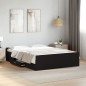 vidaXL Cama con cajones madera de ingeniería negro 120x200 cm vidaXL Cama con cajones madera de ingeniería negro 120x200 cm
