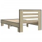vidaXL Estructura cama madera ingeniería metal roble Sonoma 100x200 cm