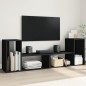 vidaXL Muebles para TV 2 uds madera de ingeniería negro 75x30x50 cm vidaXL Muebles para TV 2 uds madera de ingeniería negro 75x30x50 cm