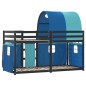 vidaXL Litera con cortinas madera maciza de pino azul 90x190 cm vidaXL Litera con cortinas madera maciza de pino azul 90x190 cm
