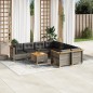 vidaXL Set de muebles de jardín 9 pzas y cojines ratán sintético gris vidaXL Set de muebles de jardín 9 pzas y cojines ratán sintético gris