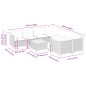 vidaXL Set de muebles de jardín 9 pzas y cojines ratán sintético gris vidaXL Set de muebles de jardín 9 pzas y cojines ratán sintético gris