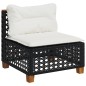 vidaXL Set de sofás de jardín 8 piezas y cojines ratán sintético negro vidaXL Set de sofás de jardín 8 piezas y cojines ratán sintético negro