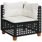 vidaXL Set de muebles de jardín 5 pzas y cojines ratán sintético negro vidaXL Set de muebles de jardín 5 pzas y cojines ratán sintético negro