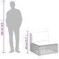 vidaXL Set de muebles de jardín 5 pzas y cojines ratán sintético negro vidaXL Set de muebles de jardín 5 pzas y cojines ratán sintético negro