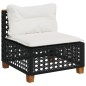 vidaXL Set de sofás de jardín 6 piezas y cojines ratán sintético negro