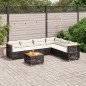 vidaXL Set de sofás de jardín 7 pzas con cojines ratán sintético negro vidaXL Set de sofás de jardín 7 pzas con cojines ratán sintético negro