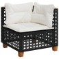 vidaXL Set de sofás de jardín 7 pzas con cojines ratán sintético negro vidaXL Set de sofás de jardín 7 pzas con cojines ratán sintético negro