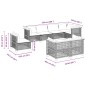 vidaXL Set de sofás de jardín 8 piezas y cojines ratán sintético negro vidaXL Set de sofás de jardín 8 piezas y cojines ratán sintético negro