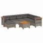 vidaXL Set de sofás de jardín 8 pzas y cojines ratán sintético gris vidaXL Set de sofás de jardín 8 pzas y cojines ratán sintético gris
