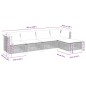 vidaXL Set de muebles de jardín 5 pzas y cojines ratán sintético negro