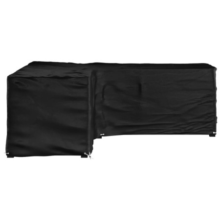 vidaXL Funda para muebles de jardín forma de L 16 ojales 285x285x90 cm