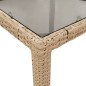 vidaXL Set comedor jardín 5 pzas cojines ratán sintético vidrio beige